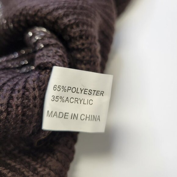 SEQUIN Sleeveless Knit Sweater Dark Brown Dress - One Size Fits Most - Picture 9 of 11